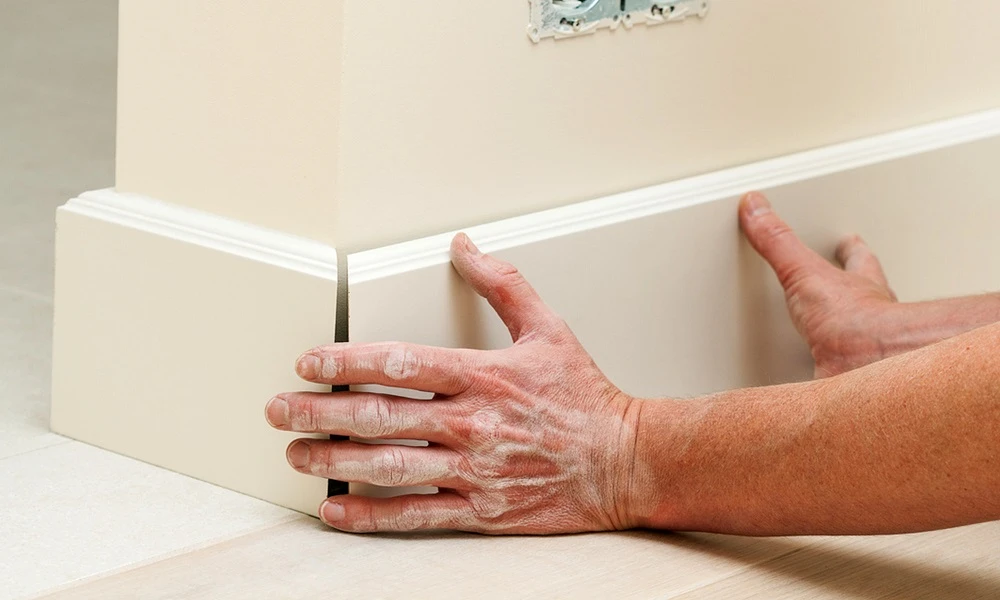install wood baseboards