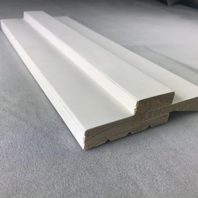 Superb White Gesso Coated Wood Door Frames For Doors