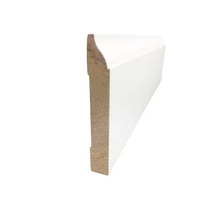 White Primed Wood Baseboard Moulding
